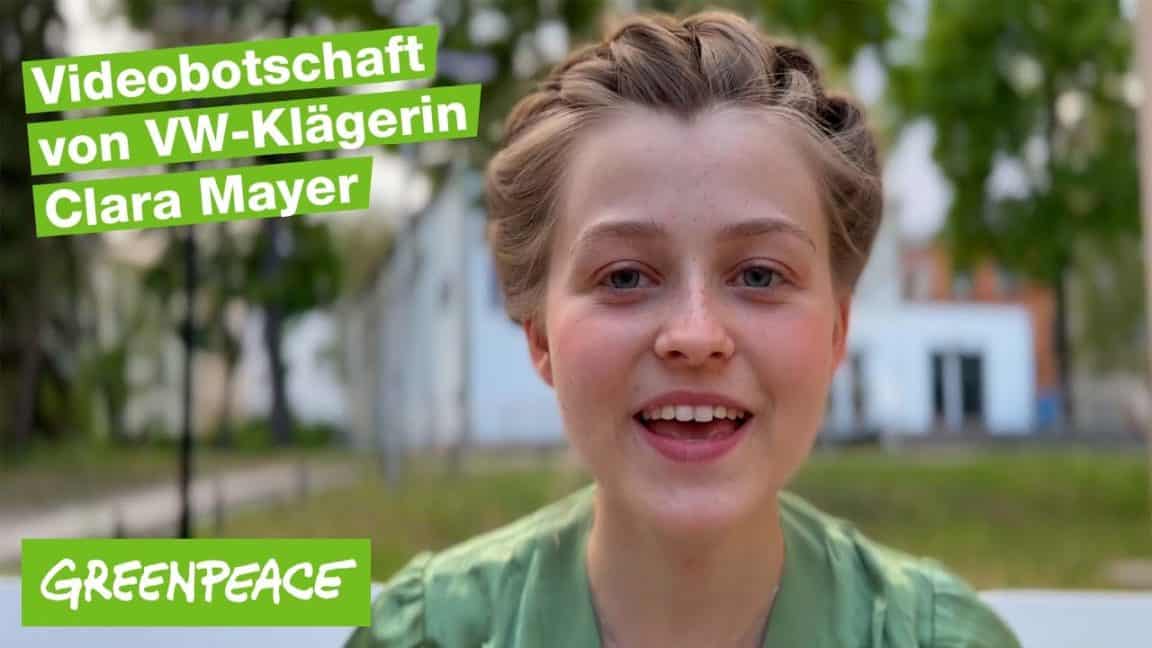 VW-Klägerin Clara Mayer fordert mehr Klimaschutz von Volkswagen-Aktionär:innen | Greenpeace Deutschland